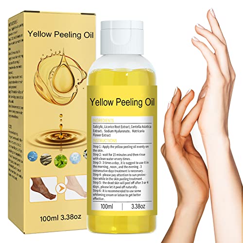 Peeling Oil for Dark Skin, Yellow Peeling Oil, Strong Peeling Oil Extra Strength, Hyaluronate Exfoliating Suitbale for All Skin Type