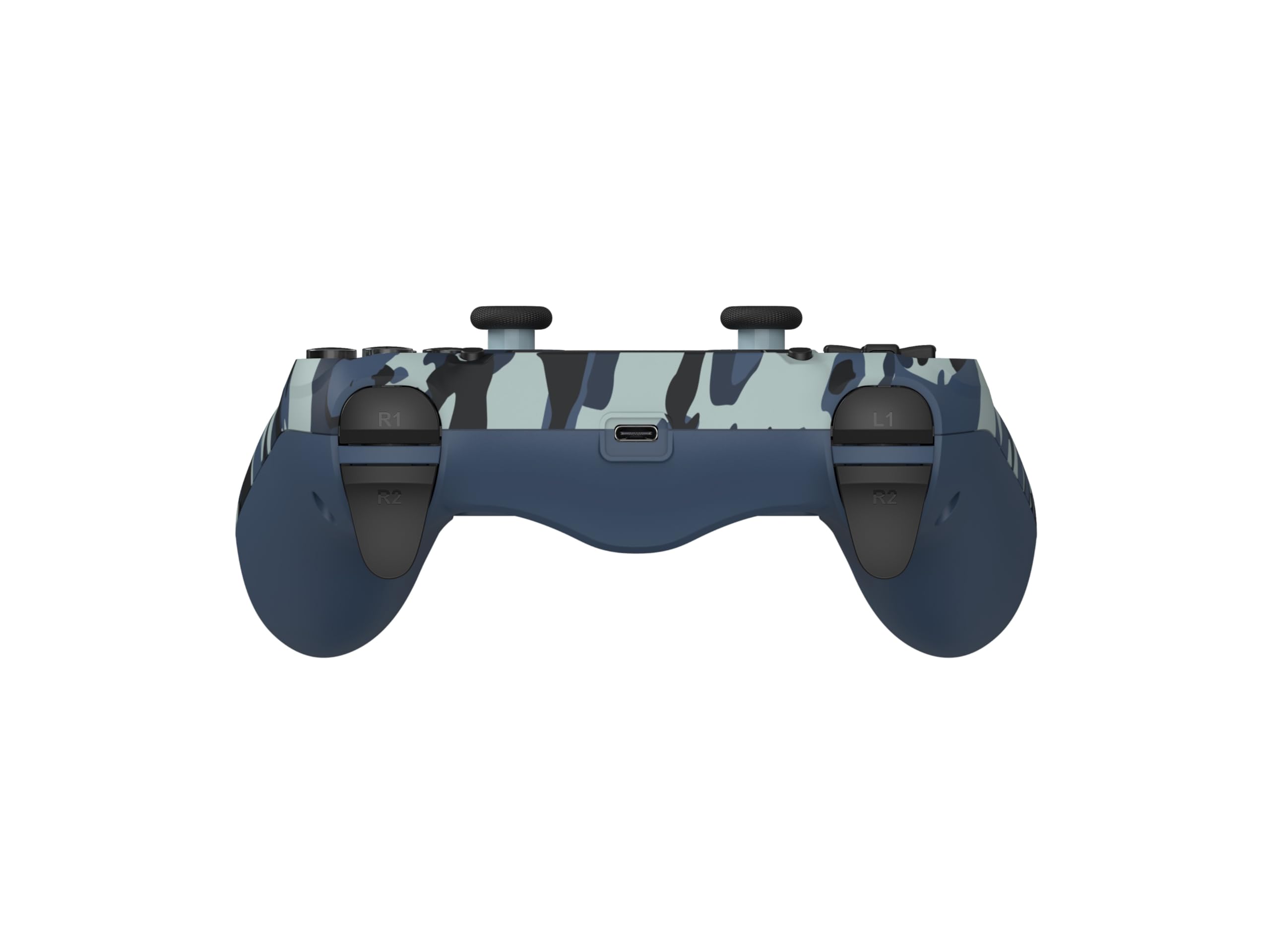 Mizar Manette Sans Fil pour PS4 – Contrôleur Bluetooth Compatible PC & PS3 – Double Vibration, Batterie Rechargeable – Camouflage Bleu
