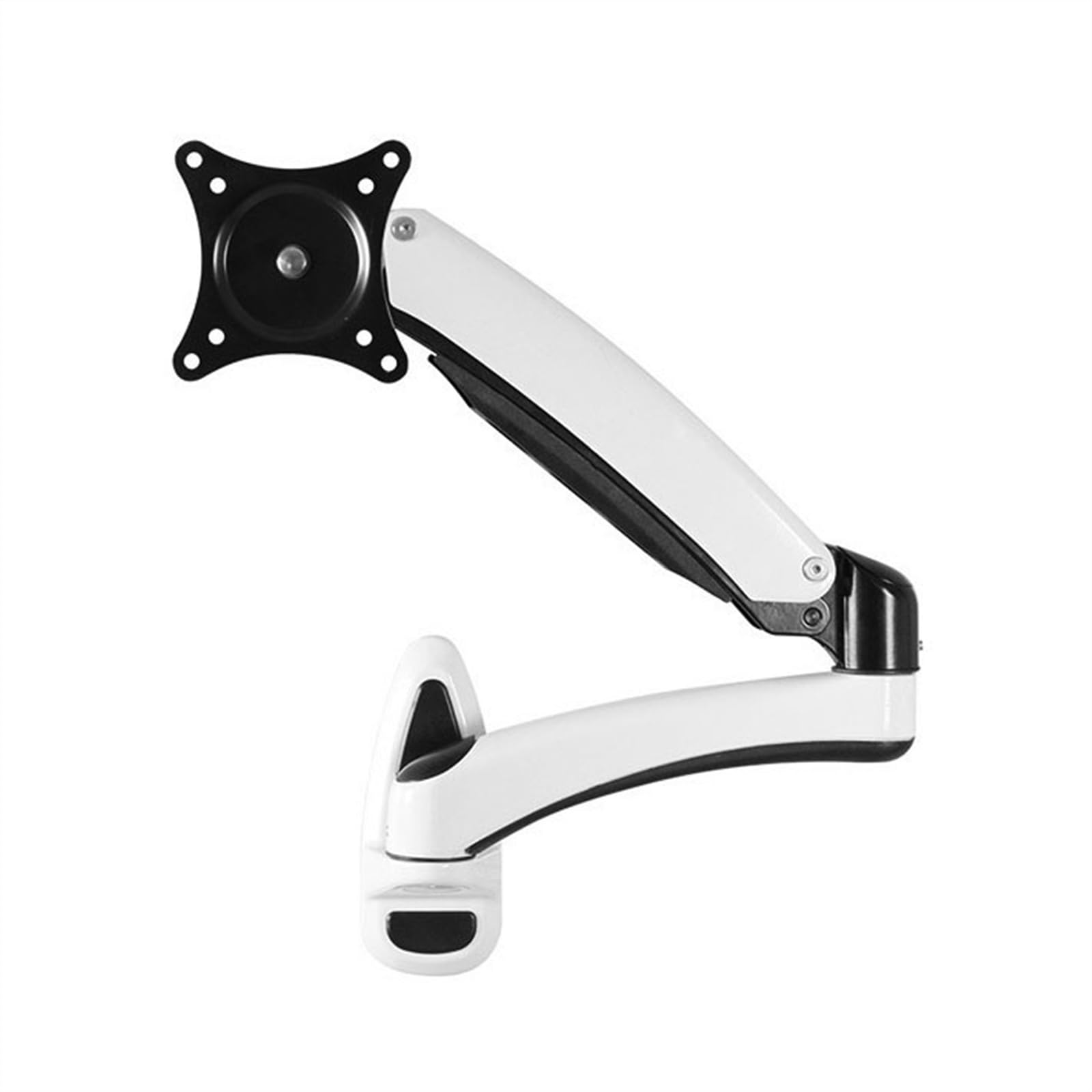Supporto Monitor Muro per Monitor 17-49 Pollici, Braccio Monitor Muro Singolo con Molla a Gas Ergonomico Regolabile in Altezza, Rotazione e Inclinabile, Fino a 20kg, VESA 75/100 mm, Nero
