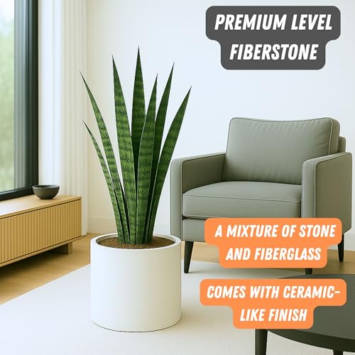 image for Fox & Fern 14.6 Inch Extra Large Planter — Premium Lightweight Fiber