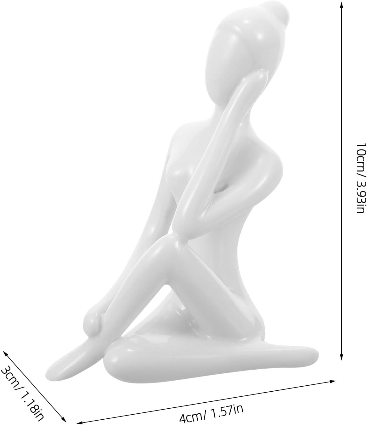 CALLARON Ceramic Yoga Statue Desktop Ornament for Home and Banquet Decor image 2