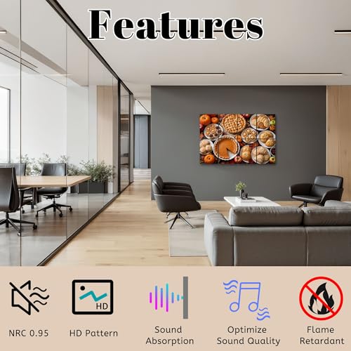 8 Paneles acústicos decorativos autoadhesivos multilaminados LAMOONHOME, 48x32x0.4 pulgadas, absorben sonido para estudio en casa miniatura 3
