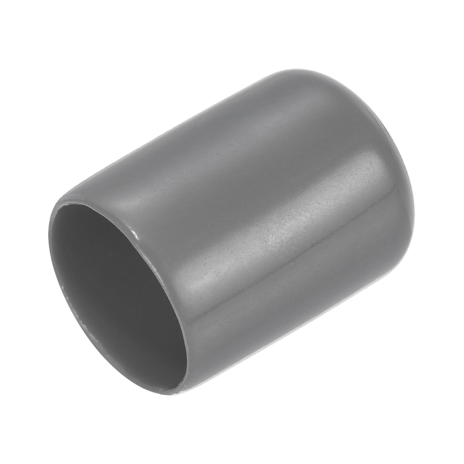 uxcell 20pcs Rubber End Caps 18mm ID Vinyl PVC Round Tube Bolt Cap Cover Screw Thread Protectors Dark Grey