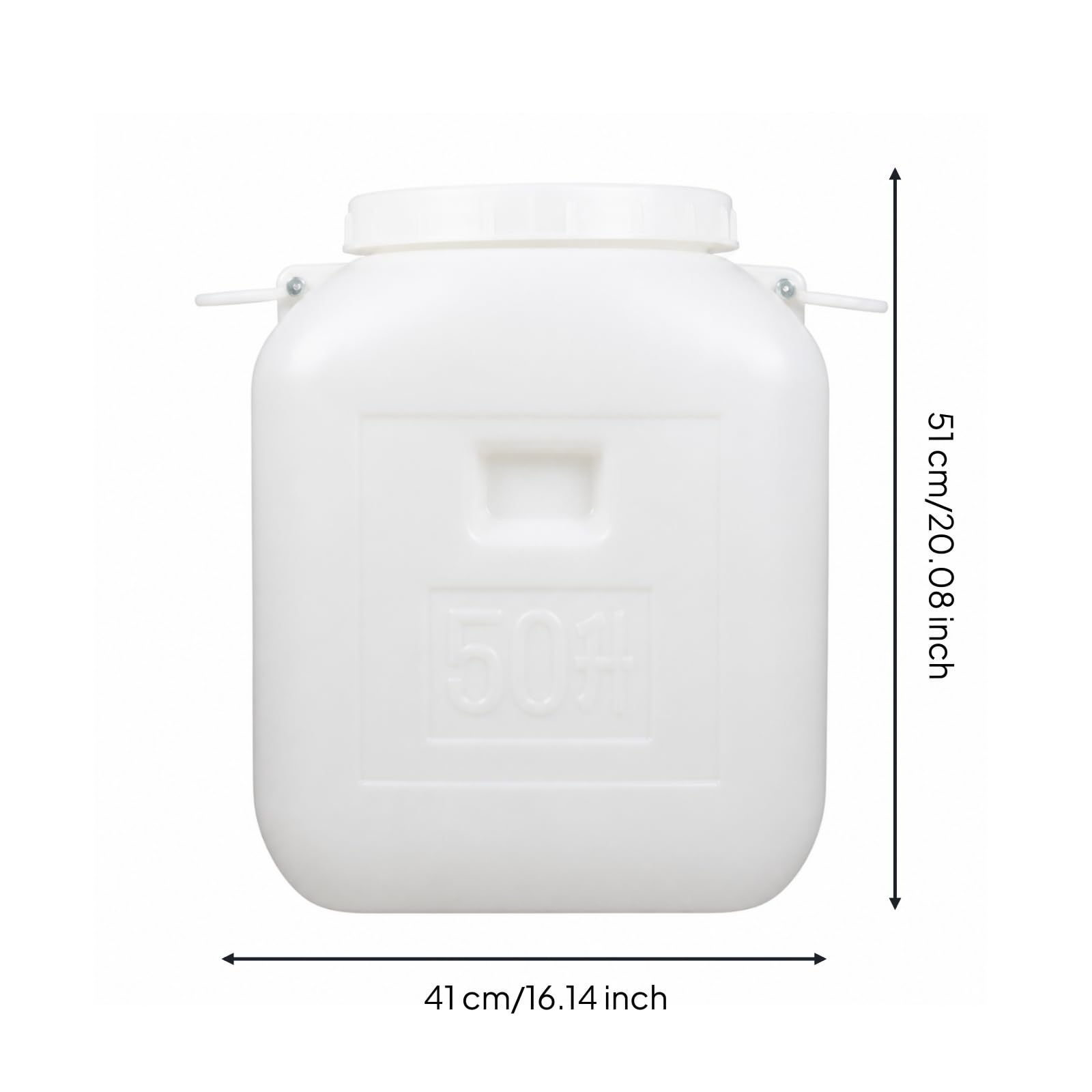 Récipient Rangement Pratique 50 litres Double Couvercle Hermique Ouverture Generale pour Stockage Aliments P Food Divers Suitable pour Gar Manger,
