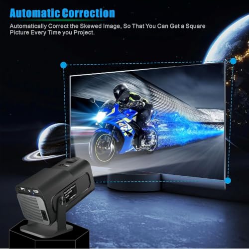 Image of Mini Projector with Wifi 6 and Bluetooth5.4, Portable Projector 4K Support, Android 14 Smart Proyector with 200ASIN & Auto Keystone, Alwtniet HY320 Mini Small Proyector for Bedroom, Movie, Outdoor for Kids and Adults.(C3)