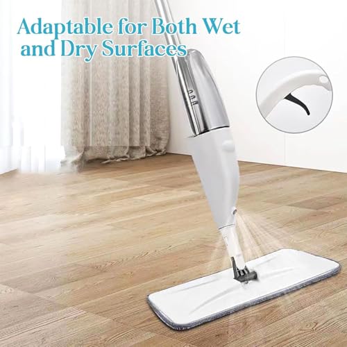 Image of Best Stainless Steel Microfiber Floor Cleaning Spray Mop with Removable Washable Cleaning Pad and Integrated Water Spray Mechanism, 360 Degree Easy Floor Cleaning T20, Multicolour
