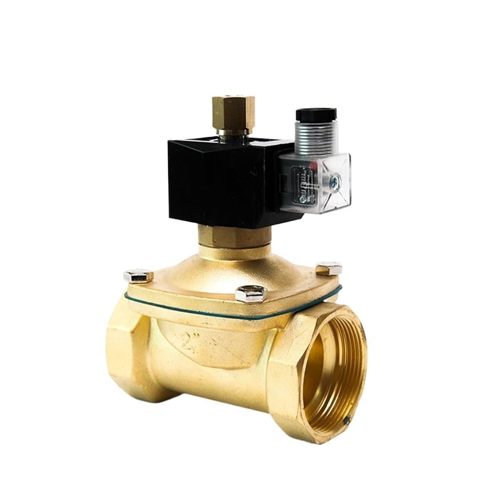 Válvula Solenoide de agua normalmente abierta de latón, 1/4 ", 1/2", 3/4 ", 1", 2", resistente al agua, 220V, 24V, 12V, 110V, 380V, for agua, Gas y aceite(1/4",BSP_240VAC)