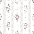 VaryFloral Floral Striped Wallpaper Peel and Stick Botanical Flower Stripe Wallpaper Removable Sticky Floral Contact Paper for Cabinet Girls Bedroom Living Room Wall Self Adhesive Vinyl Roll 12"x 118"