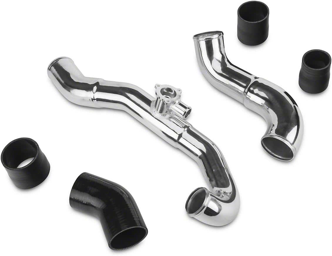 Intercooler Charge Pipe Kit; Polished Compatible for 15-23 Mustang EcoBoost