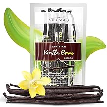 12 Large Tahitian Vanilla Beans - Vacuum Sealed Grade A Vanilla Pods - Rich, Creamy Flavor & Aroma - Ingredients for Baking, Homemade Extract, Paste, Brewing, Coffee, Cooking - 12-Pack