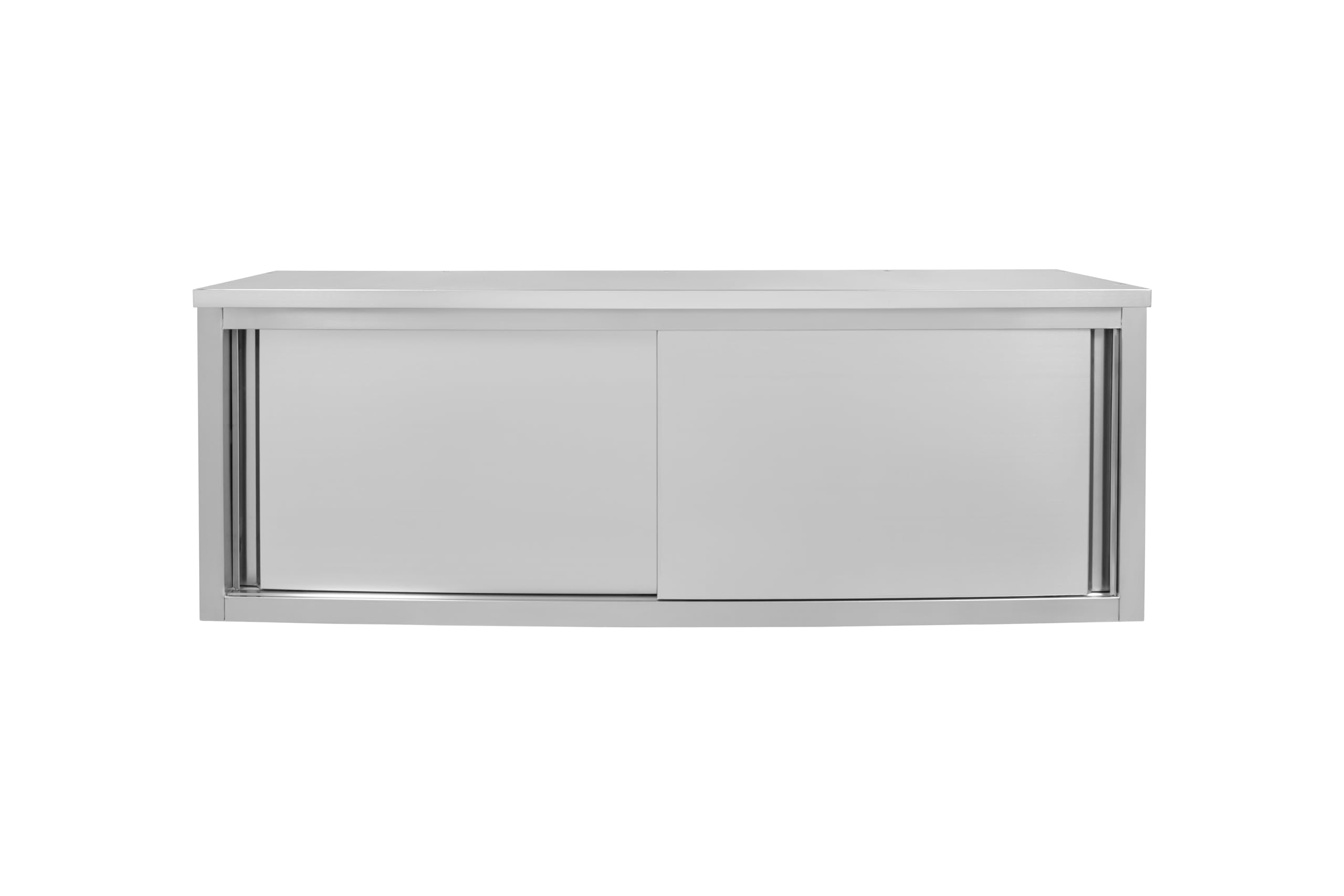 METRO Professional Armadio pensile per cucine professionali GWCB1180, acciaio inox, 180 x 40 x 65 cm, con 2 porte scorrevoli, argento