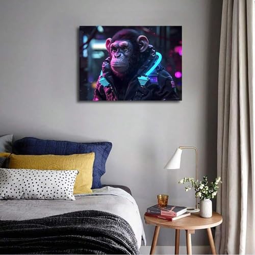 Affiche art mural singe et tableau gorille moderne pour deco salon 70x90cm
