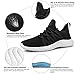 Feethit Womens Slip On Running Shoes Non Slip Walking Shoes Lightweight Gym Workout Shoes Breathable Fashion Sneakers All Black White Size 10
