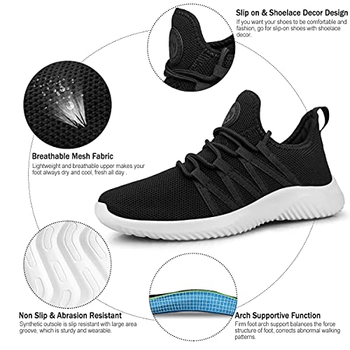 Image of Feethit Womens Slip On Running Shoes Breathable Walking Shoes Lightweight Gym Workout Shoes Non Slip Fashion Sneakers