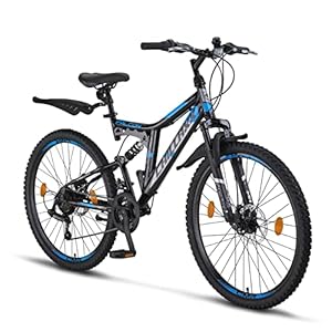 Chillaxx Bike Falcon Premium mountainbike in 24 en 26 inch, fiets voor jongens, meisjes, dames en heren, schijfrem, 21…