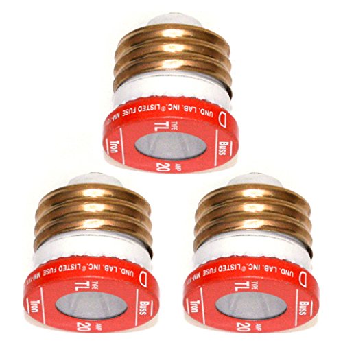 Fusible temporisé TL20 Cooper Bussmann 20 A de type bouchon fileté