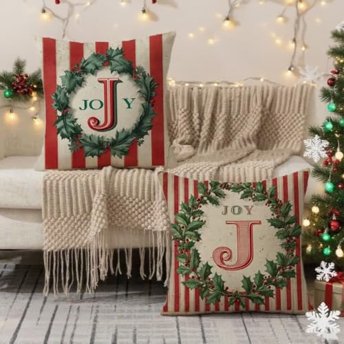 Outdoor Kissen Weihnachten Kissenbezug 30x30 Rot Outdoor Kissenhülle...