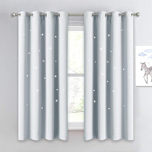 Kids White Blackout Curtains Amazon Com