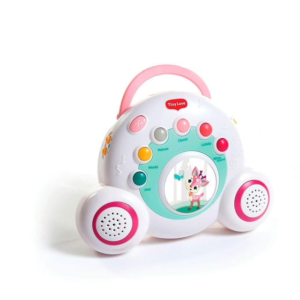 Tiny Love Soothe'n Groove Móvil, Móvil Cuna Bebé Musical 2en1,0+ Meses, Convertible en Caja Música Portátil, Estimulación Visual,18 Melodías,40 Minutos Música Continua,Tiny Princess Tales