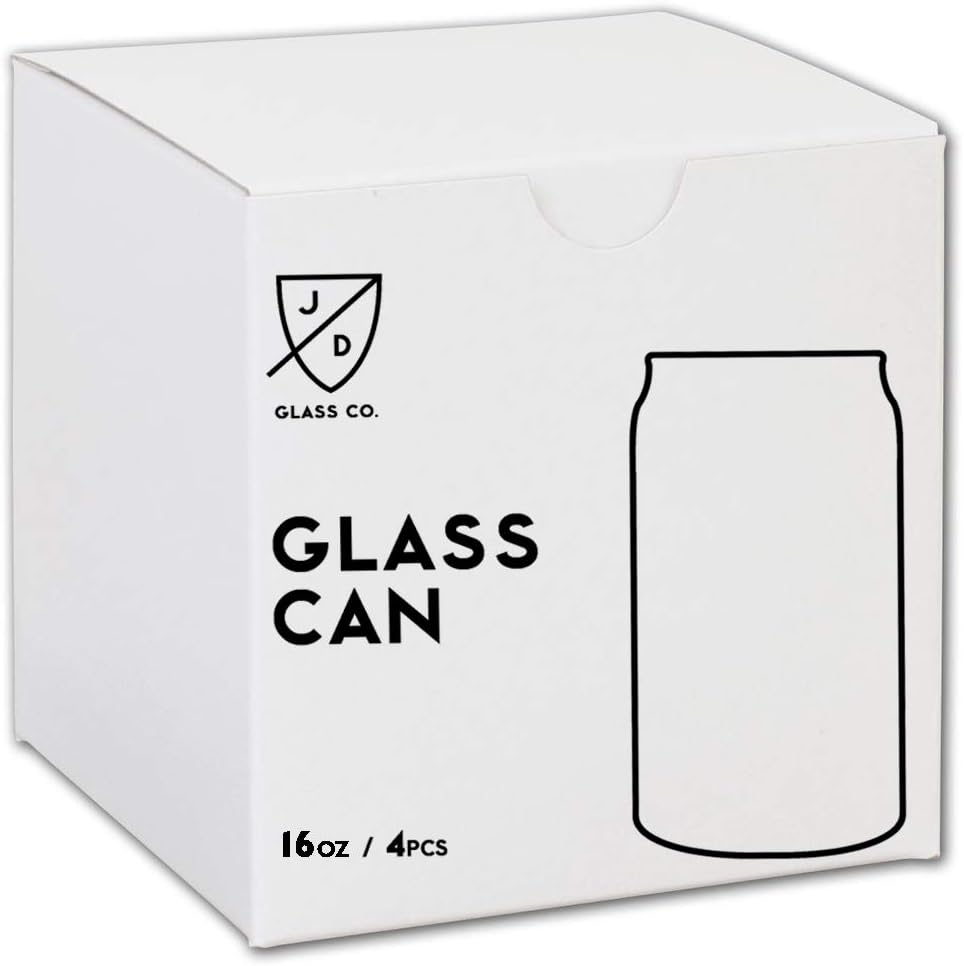 Beer Can Glass 16 oz - 4 Pack
