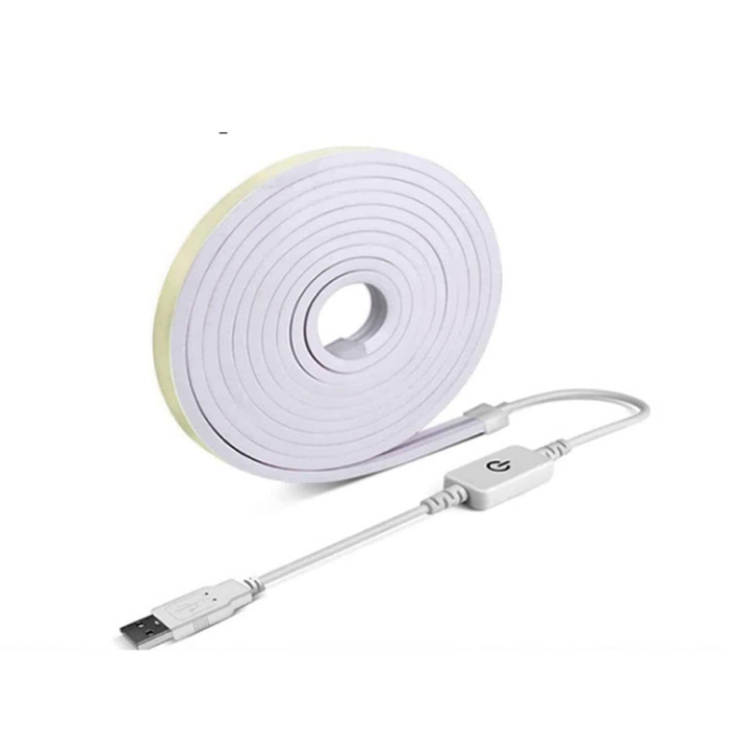 Dimmable Neon Light Strip Touch Switch Flexible 2M Silicone White | Touch Control Stepless Dimming Customizable Weatherproof Durability Silicone White 2M-image-31
