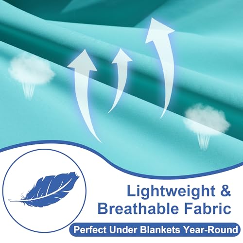Image of Horse Slinky Hood with Zipper, Stretch Spandex Sleazy Hood for Mane Protection, Breathable Horse Neck Cover for Show Prep, Braids Saver, Sleek Grooming Under Blanket Use Turquoise Medium