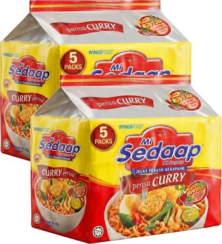 Image of Curry Flavor Instant Noodles, Mi Sedaap Halal Instant Ramen, 10 Pack