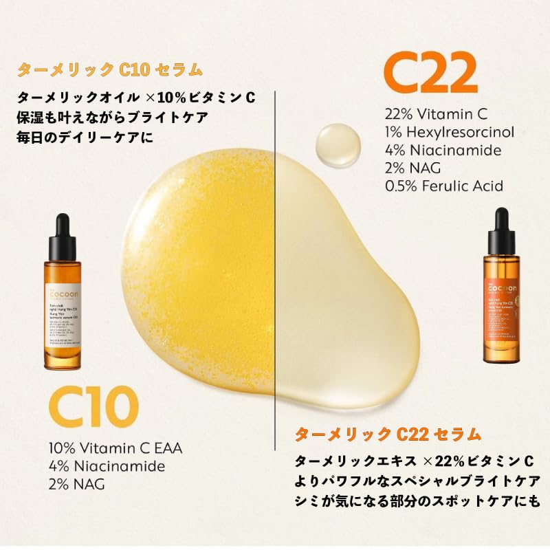 【送料無料】美容液 Cocoonコクーン ターメリック セラムC22 Amazon.co.jp: ベトナム発祥ブランド コクーン Cocoon Hung Yen