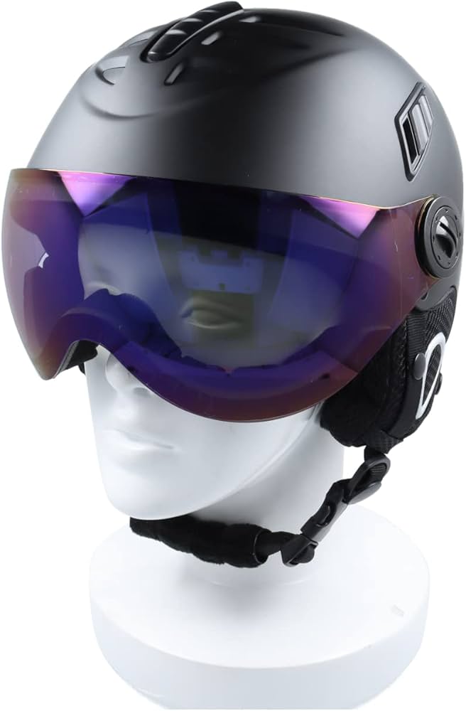 EVOLVE スキー•スノーボードヘルメット マットブラック バイザー付き バイザー付き ヘルメット スキー スノーボード スノボ