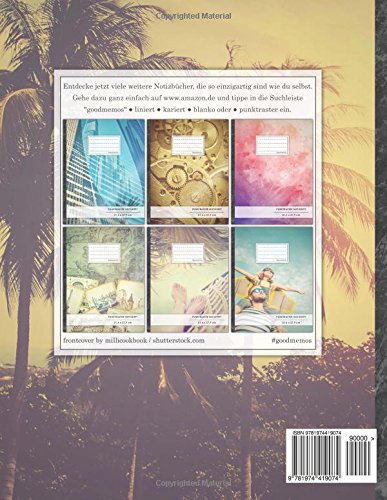 Punktraster Notizbuch • A4-Format, 100+ Seiten, Soft Cover, Register, Palmen • Original #GoodMemos Dot Grid Notebook • Perfekt als Bullet Journal, Zeichenbuch, Skizzenbuch, Kalligraphie Buch