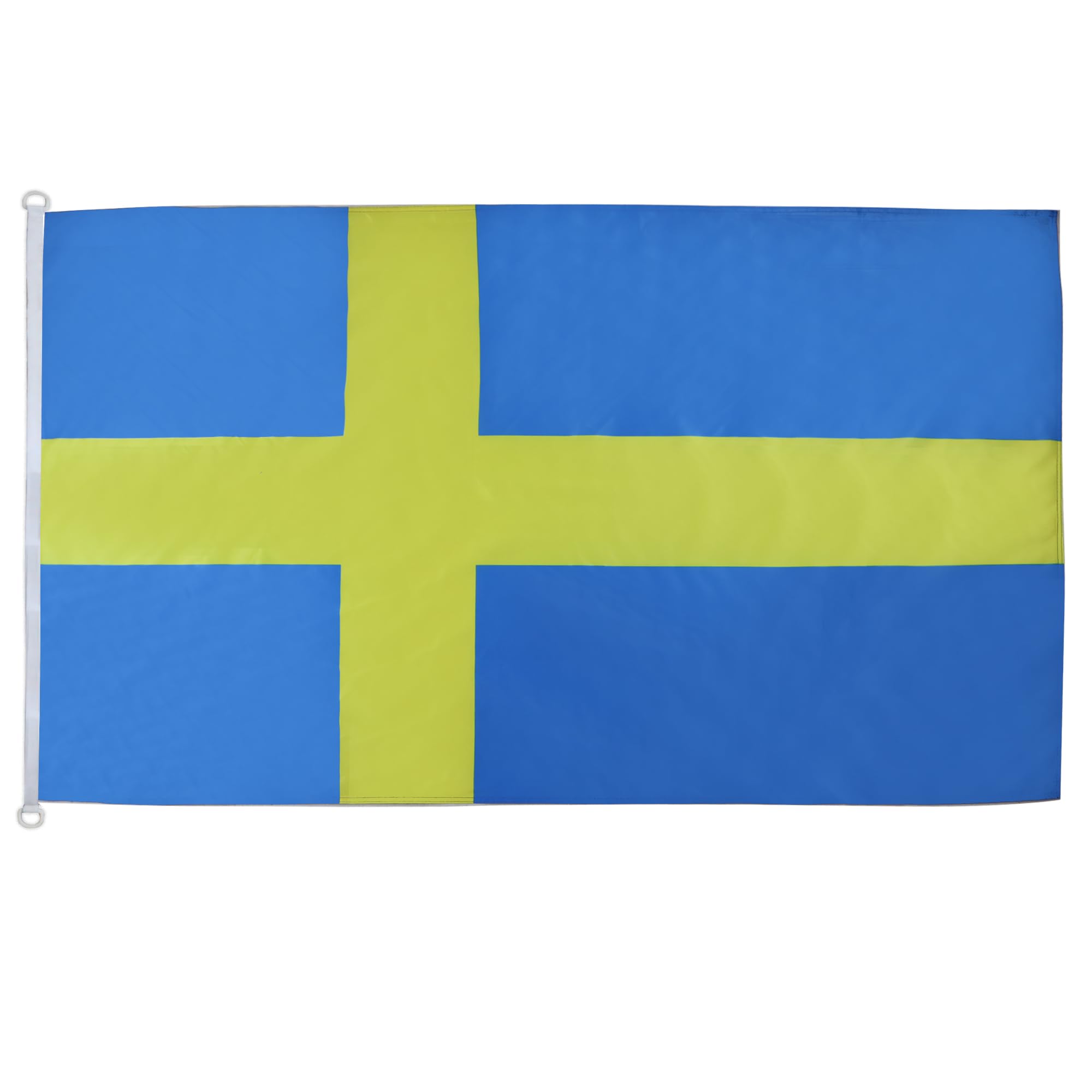 Drapeau Suède 150x90 cm haut de gamme en maille bloquée de 170g