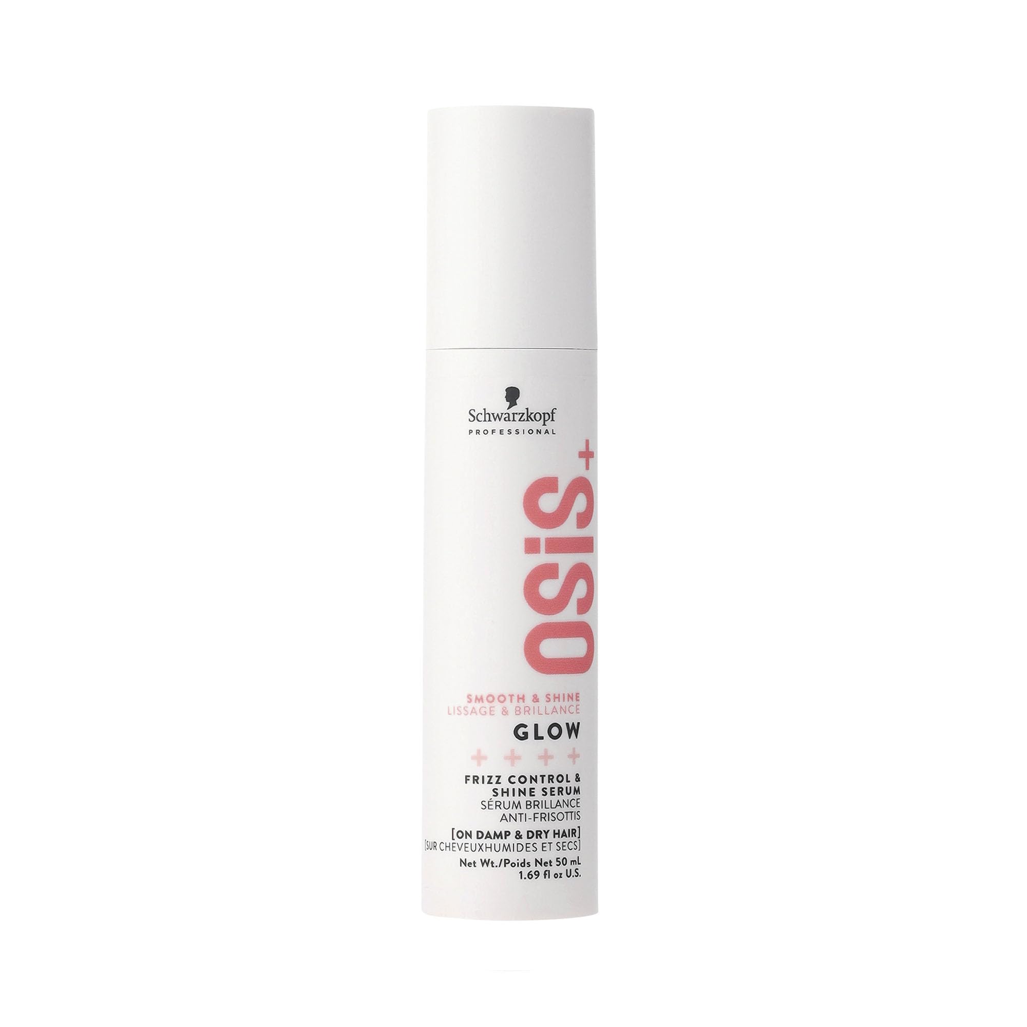 Schwarzkopf Professional OSiS+ Glow Anti-Frizz Shine Serum | Lightweight, Silicone-Free Leave-In Hair Serum for Men & Women | Boosts Shine & Smoothness With Vegan Formula (50 ML)