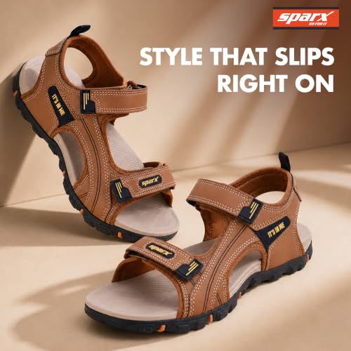 Image of SPARX Outdoor Sandals for Men - Adjustable, Comfort Velcro closure Sandals with Cushioned Footbed, Secure Fit, Durable Sole & All-Day Walking Comfort