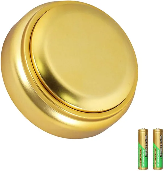 Cover Recording Voice Button Easy Button Recordable Sound Talking Button Custom Buzzer Button for Communication Office Desk Gag Gift 30 Seconds - Gold