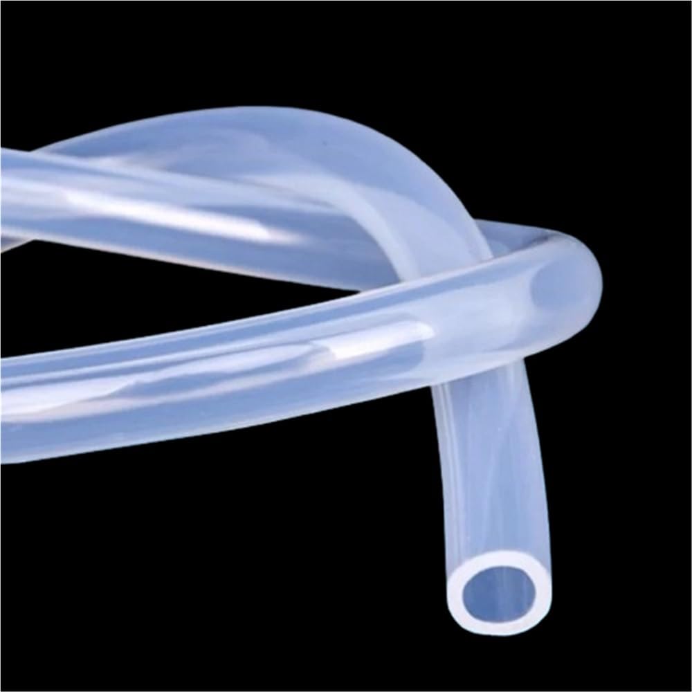 Flexible Rubber Hose 1/2/5M Translucent Silicone Rubber Hose, ID 2-14mm Flexible Tube Clear Soft, Tubing for Brewing 1pc(2M*14MM*10MM)