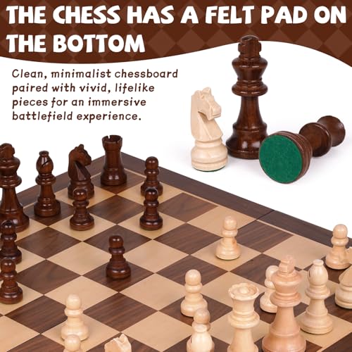 Juego de Ajedrez de Madera Grande 17 pulgadas miniatura 5