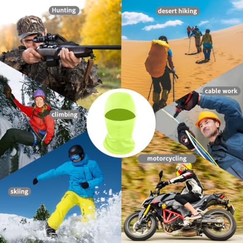 Image of Achiou Ski Mask for Men and Women, Lightweight UV Balaclava Face Cover | Breathable lightweight fabric with UV, wind, and dust coverage for riding, skiing, snowboarding, moto, running, and cycling