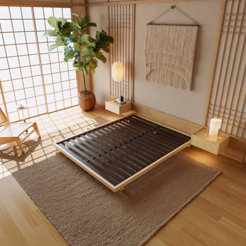 homary Japanese Style Bed Frame, 6.3' Low Profile Tatami Platform Bed...