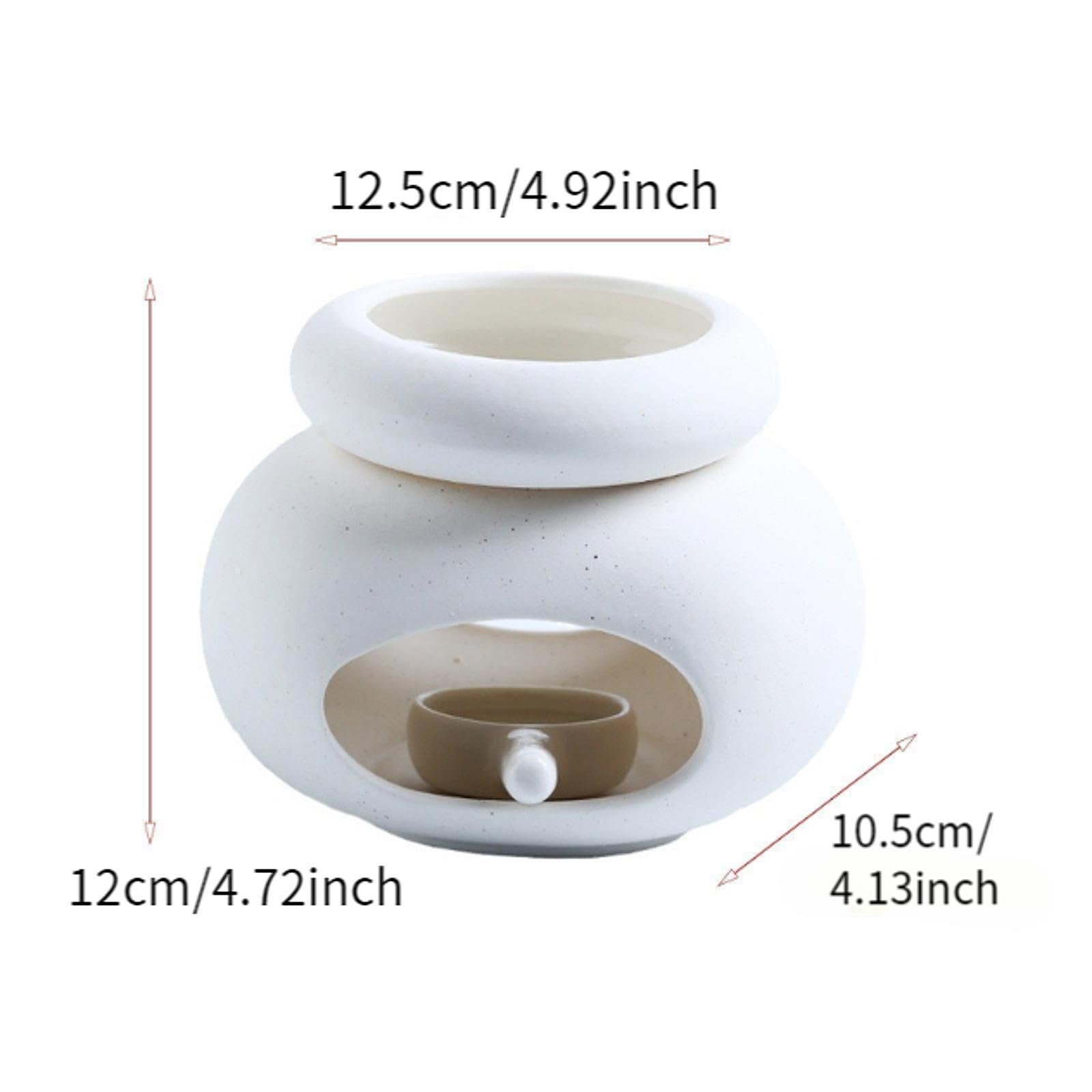 Essential Oil Burner Keramischer Wachsschmelzer Teelichtduftwärmer Duftverdampfer mit Abnehmbarem Schalenbehälter für Büro Arbeitszimmer Schlafzimmer