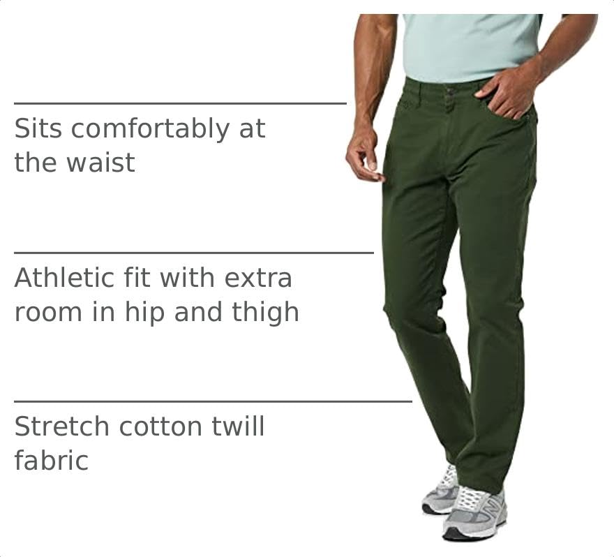 Image of Amazon Essentials Men's 5-Pocket Stretch Twill Pants