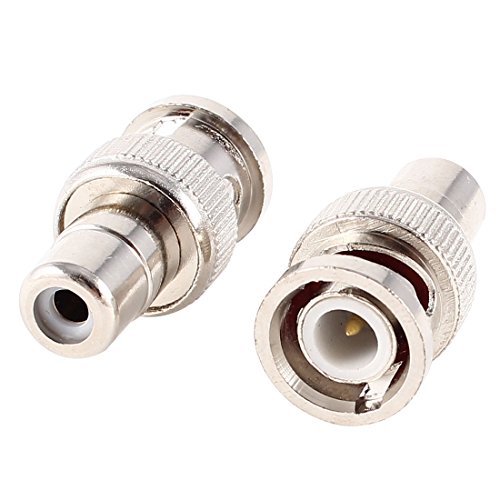 Conector adaptador BNC macho a RCA hembra uxcell, 2 piezas miniatura 1