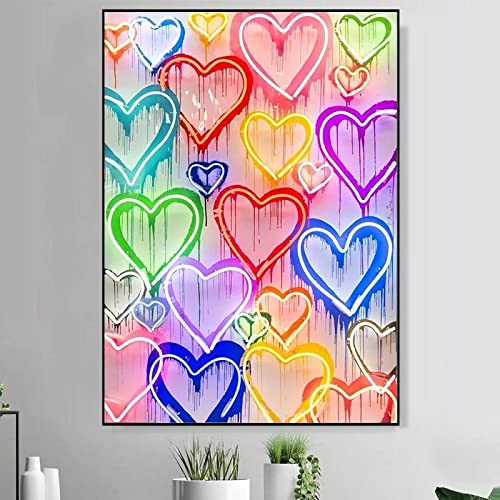 Impression sur toile coeurs KEBIA pour un intérieur plein d'amour