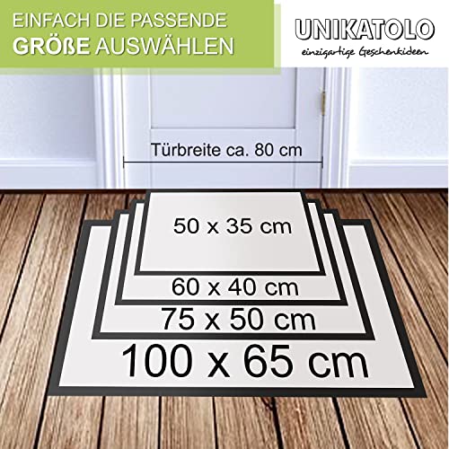 Unikatolo Personalisierte Fußmatte mit deinem Foto Bedruckt, Fußabtreter, Vorleger, Schmutzfangmatte Flur Eingangsbereich, Geschenkidee Hochzeit, Richtfest Einzug, Jubiläum, Hundefoto (60 x 40 cm)