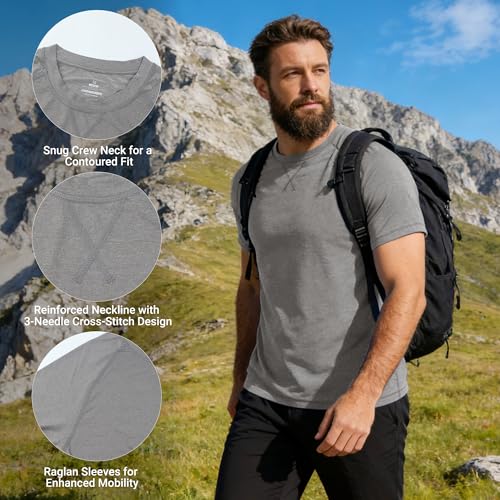 Image of Mens Swim Shirts UPF 50+ Sun Shirts Rash Guard Quick-Dry Fishing T-Shirts
