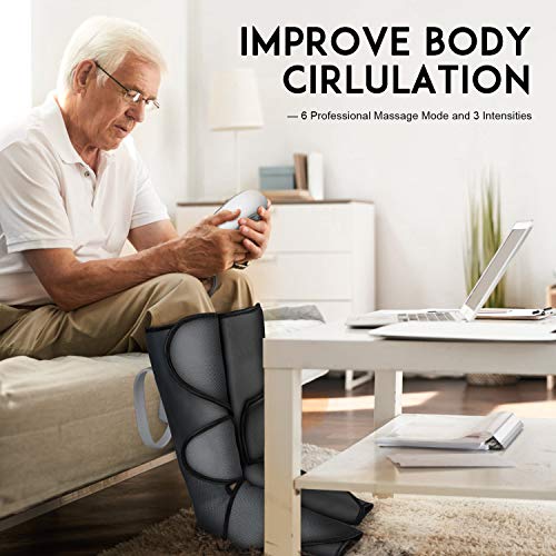 Leg Massager for Circulation Massage and Relaxation Calf Feet Foot with 6 Modes 3 Intensities