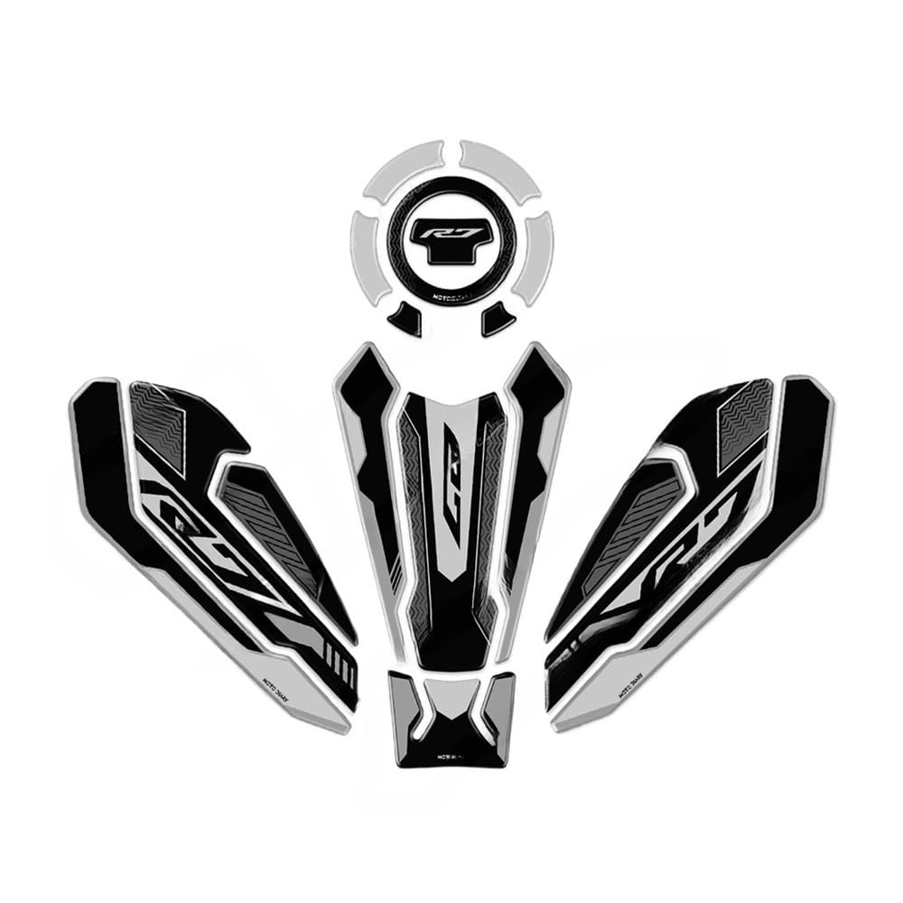 Motorcycle Fuel Tank Sticker Motorcycle Fuel Tank Pad Sticker Knee Grip Traction Protection Decals for R7 YZF R7 YZFR7 2021 2022 2023 2024