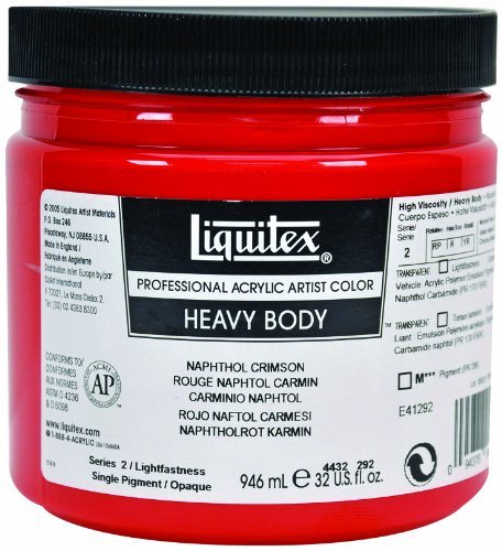 Image of Liquitex Professional Heavy Body Acrylic Paint 32-oz jar, Naphthol Crimson