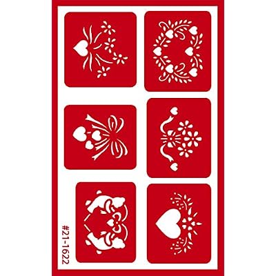 Over'N'Over Reusable Glass Etching Stencils Durable Self-Stick Designs for Glass, Mirrors, and Ceramics with Armour Etch Cream 5 x 8 Stencil Sheet - Assorted