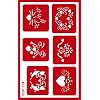 Over'N'Over Reusable Glass Etching Stencils Durable Self-Stick Designs for Glass, Mirrors, and Ceramics with Armour Etch Cream 5 x 8 Stencil Sheet - Assorted