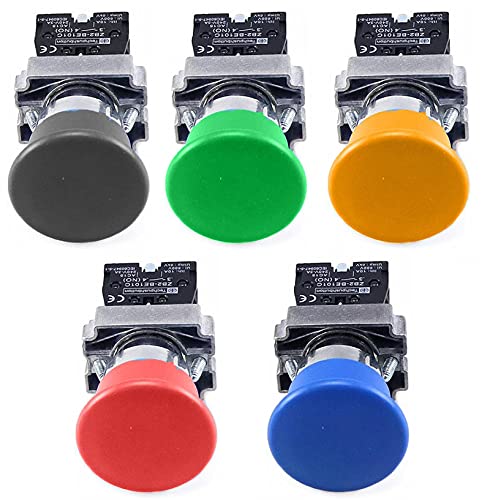 Bouton champignon XB2-BC51 orange pour éviter les blocages de commande